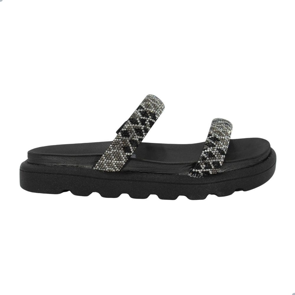 Tamanco Vizzano Preto Jet Cristal Black