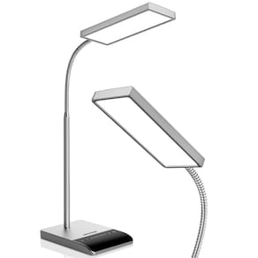 Lâmpada de mesa LEPOWER 800LM LED de leitura 50 modos de iluminação cinza