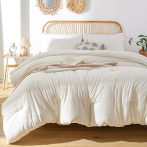 Conjunto de edredom ROSGONIA Ivory Twin/Twin XL para crianças com fronha
