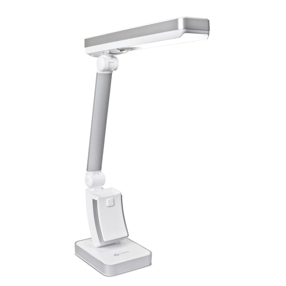 Lâmpada de mesa OttLite 13W Slimline para escritório doméstico, quarto branco
