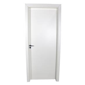 Kit Porta de Madeira Completa 213x84cm Batente 16cm Lado Direito Branco TX