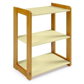 Estante para Livros 75x54x30cm Infantil Amarelo Bebê/Amêndoa