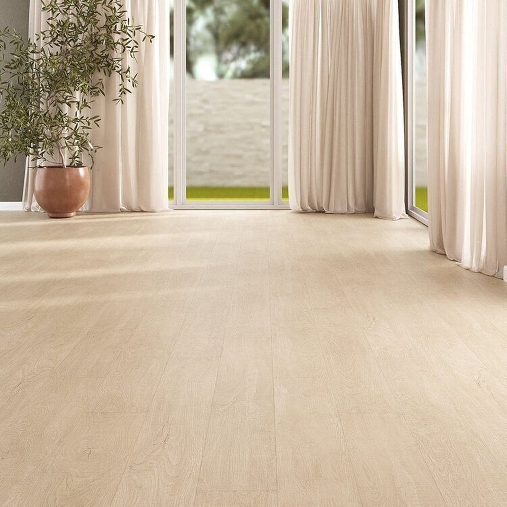 Kit com 58m² Piso Vinílico em Régua 17,78cm X 2mm X 1,21m Sofisticato Ruffino Baunilha