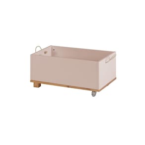 Baú Infantil Doug 60 Cm X 36 Cm X 30 Cm Rosa/Amêndoa
