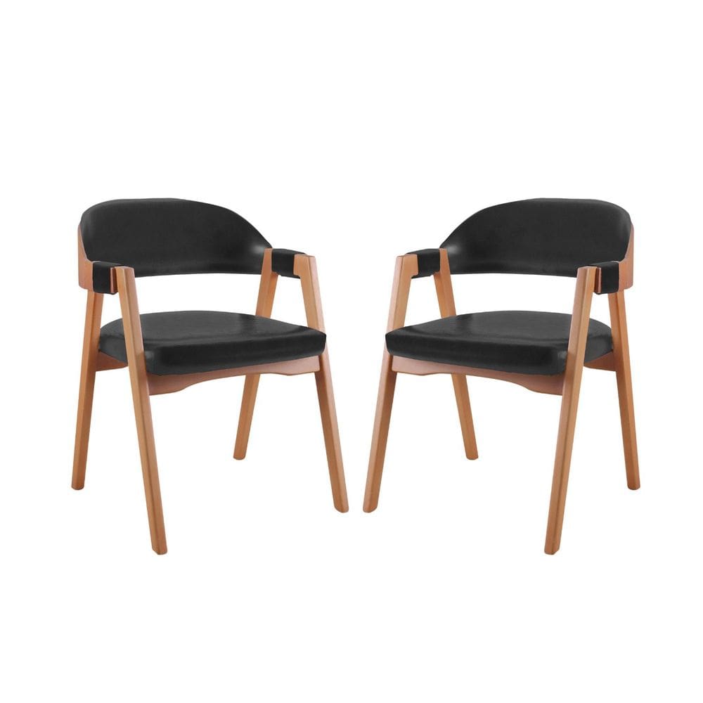 Kit 2 Cadeiras para Mesa de Jantar Gaia Preto