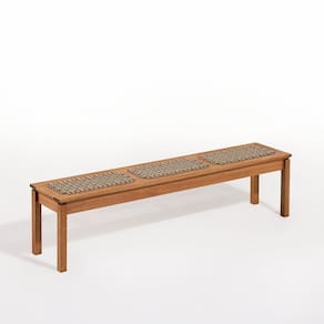 Banco em Madeira 180x37cm Linha Traço Stain Jatobá/Rami