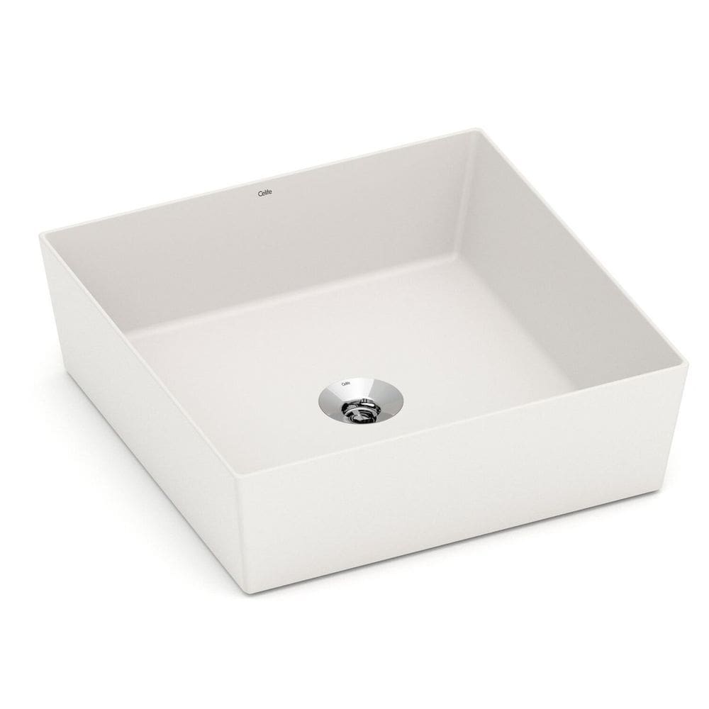 Cuba de Apoio Quadrada sem Mesa 380x380 Design 2d Beige