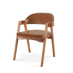 Cadeira para Mesa de Jantar Encosto Curvo Gaia Caramelo