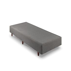 Base Cama Box Solteiro Ammezen Cinza 088cmx188cmx37cm Cinza