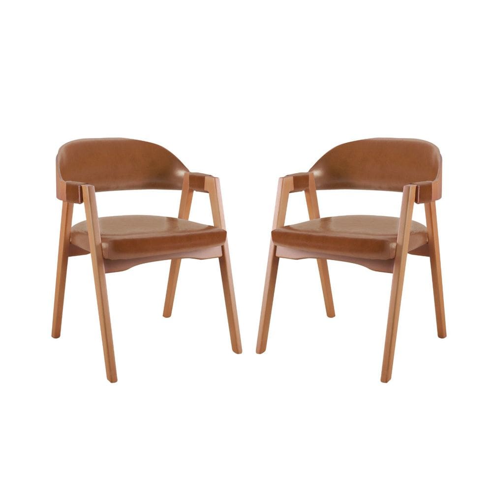 Kit 2 Cadeiras para Mesa de Jantar Gaia Caramelo