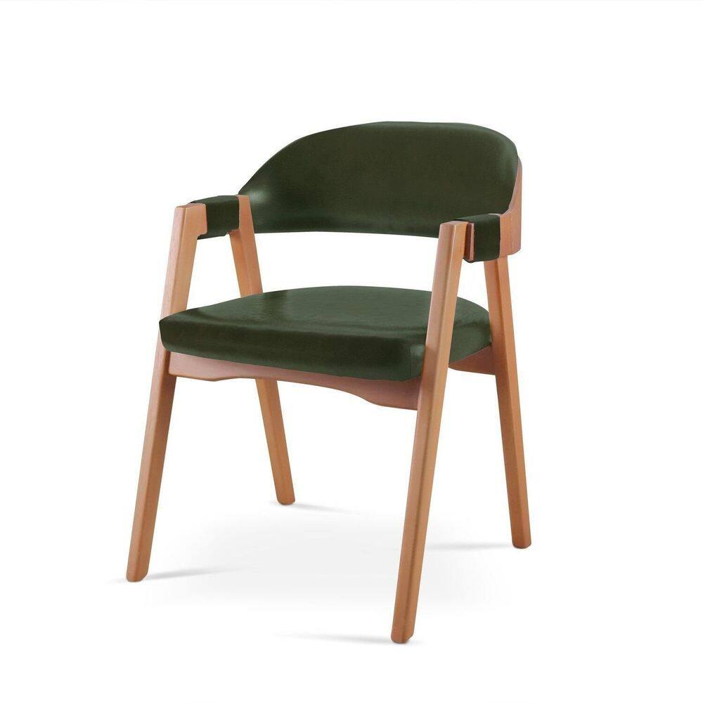 Cadeira para Mesa de Jantar Encosto Curvo Gaia Verde