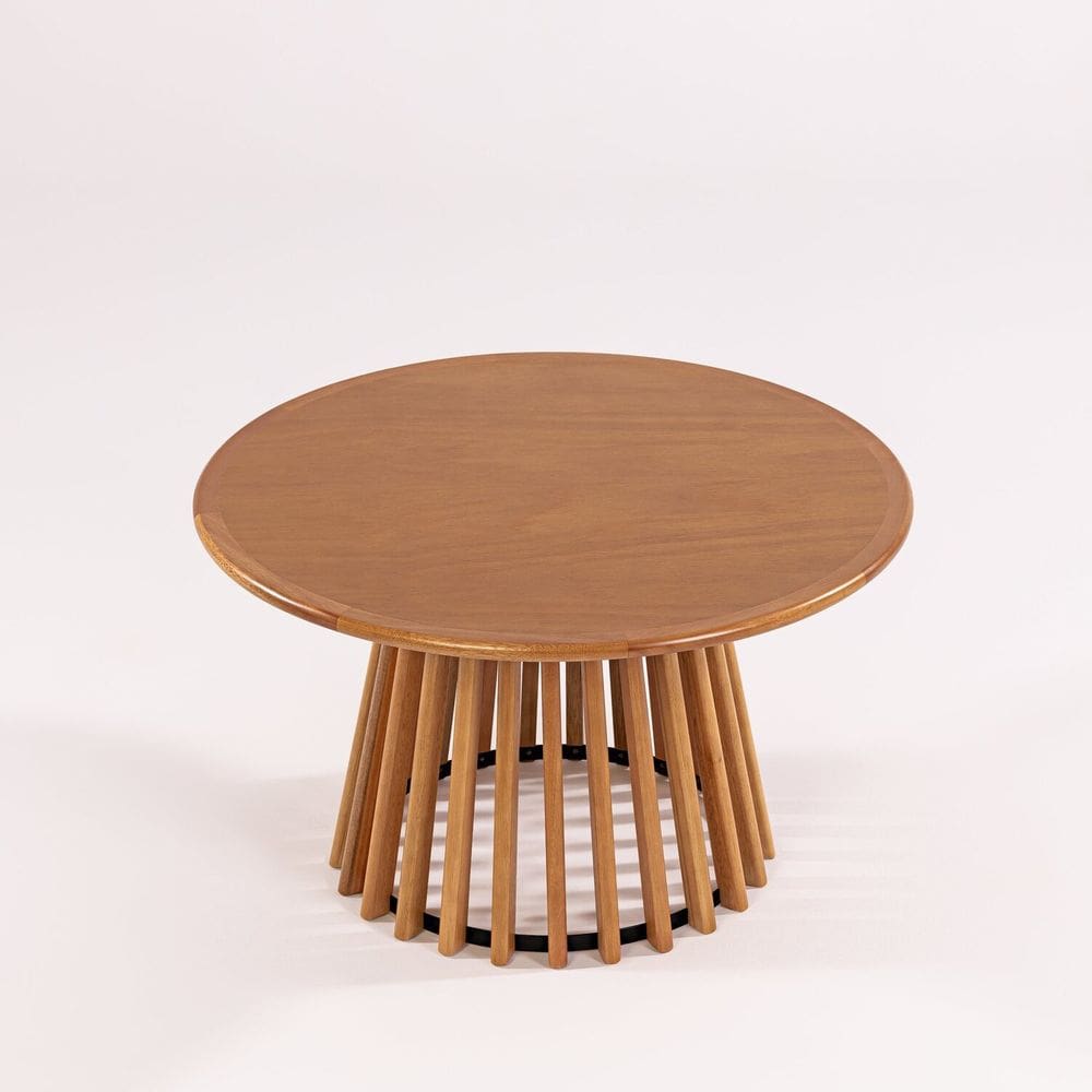Mesa de Centro 80cm X 80cm X 45cm Dover Verniz Avelã