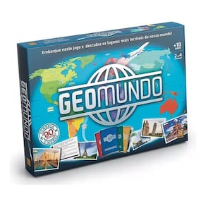 Jogo De Tabuleiro Geomundo 375 Perguntas 5 Categorias - Grow