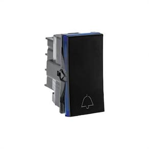 Pulsador Campainha Legrand 611012PT, 2A, 250V, Bivolt, Preto