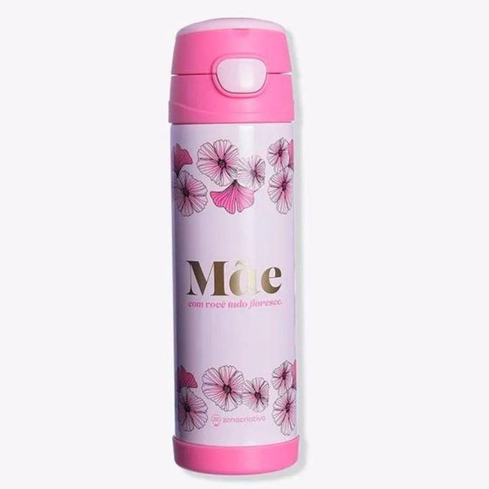 Garrafa Top Handle Mae Floral 500ml  ZonaCriativa