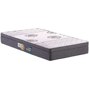 Colchão Solteiro Espuma 88cm X 188cm X 17cm Preto/Cinza