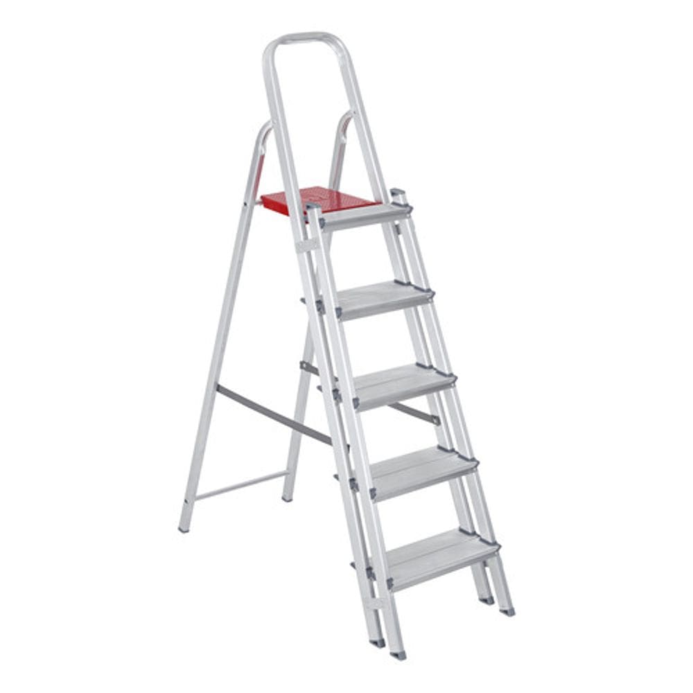 Escada De Aluminio Dupla 120 Kg 5 Degraus Reisam