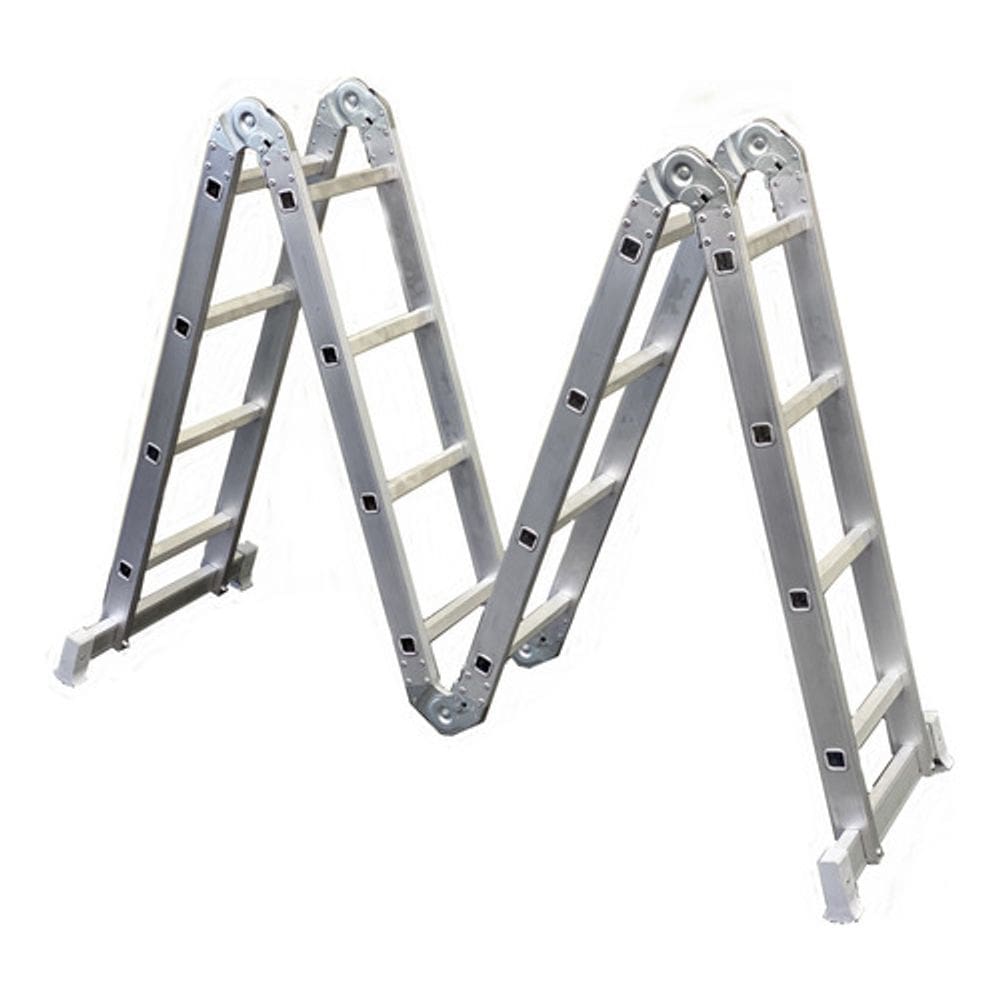 Escada Articulavel 16 Degraus 4x4 Aluminio 4,48m Reisam