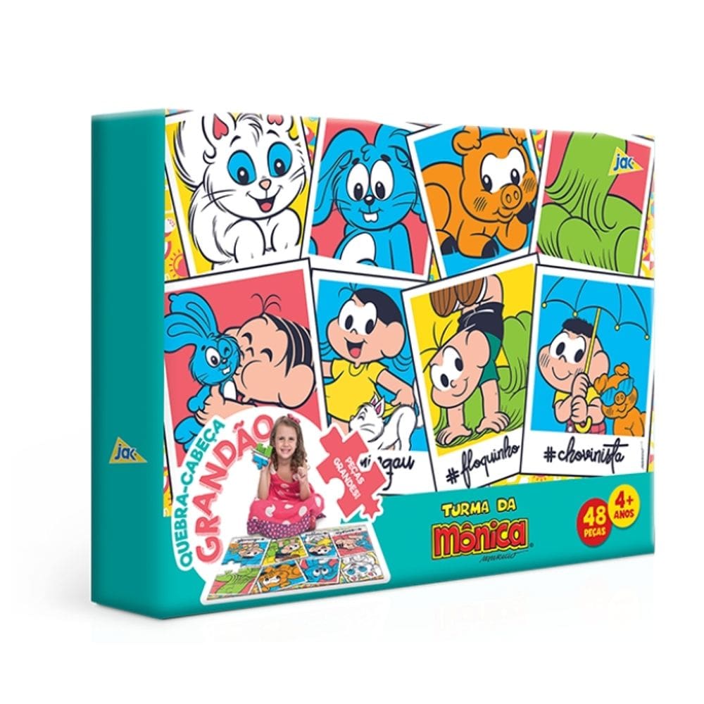Turma da Mônica  Quebra-Cabeça 48 Peças Grandão