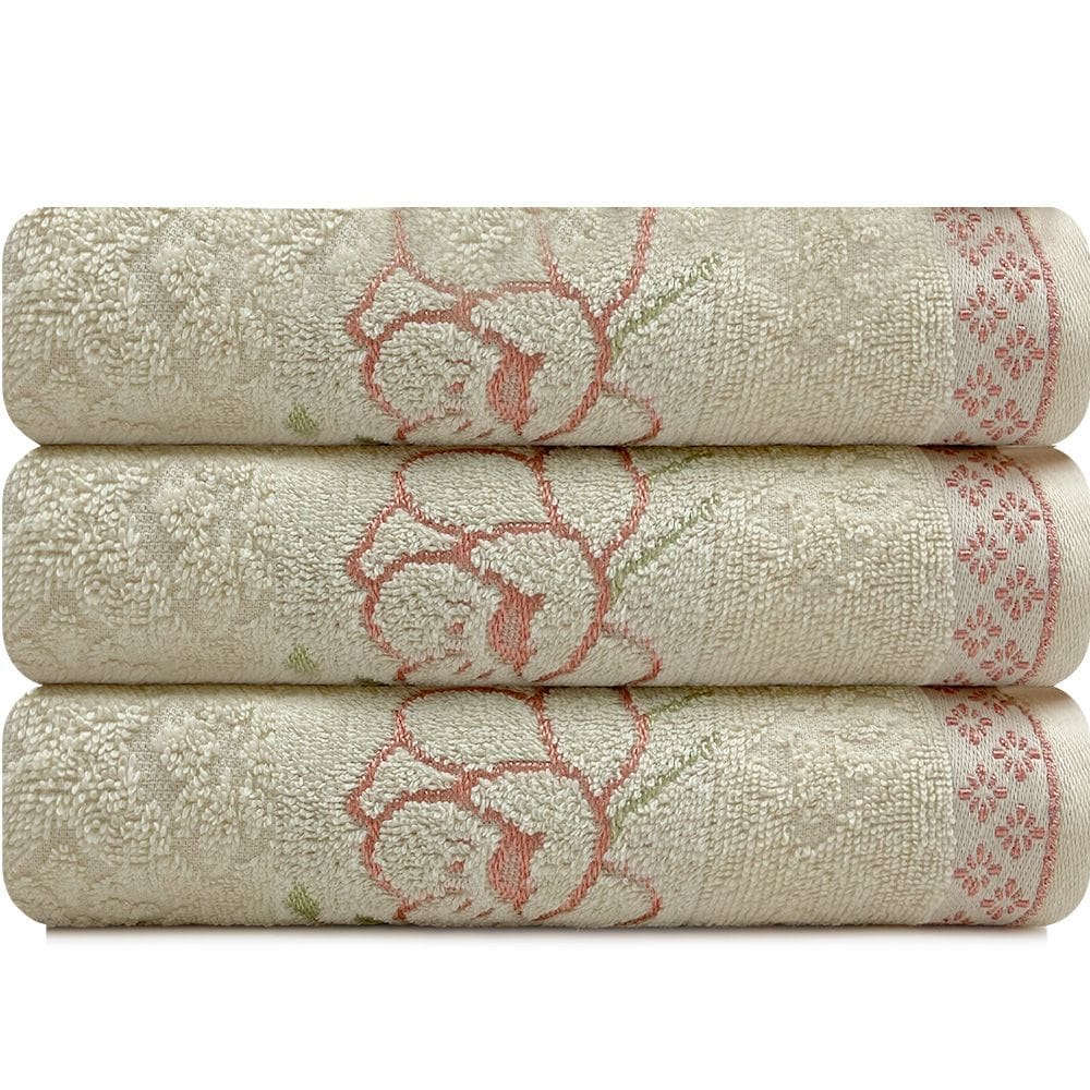 Jogo de Toalhas de Banho Karsten 100% Algodão 3 Peças Yuna