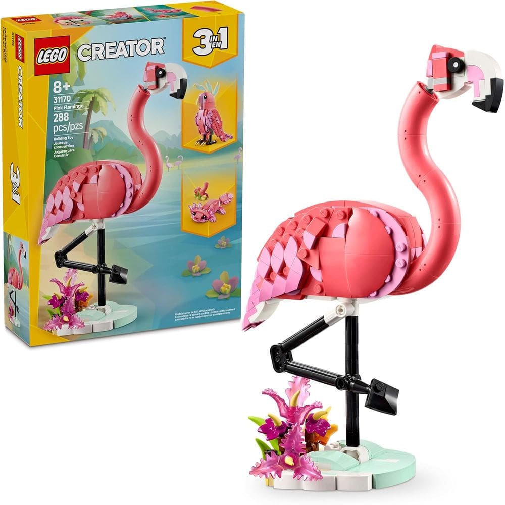 LEGO Creator 3 em 1 - Animais selvagens: Flamingo Rosa 31170