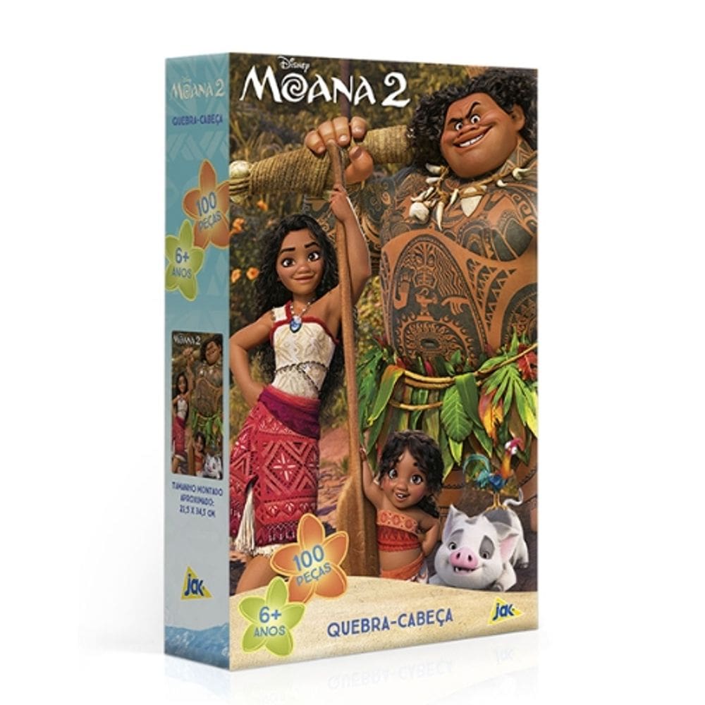 Moana 2 - Quebra-cabeça 100 peças