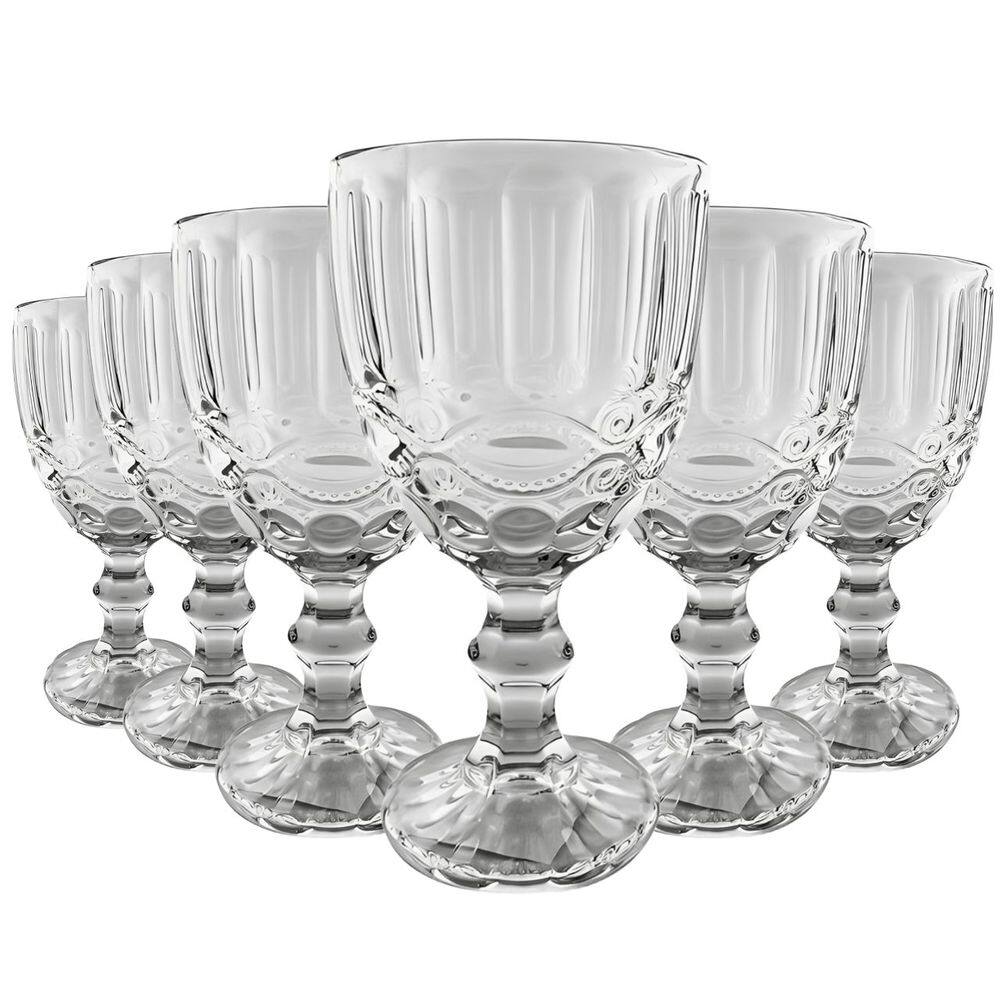 Jogo com 6 Taças Mitra de Vidro Transparente de Agua ou Suco 350ml