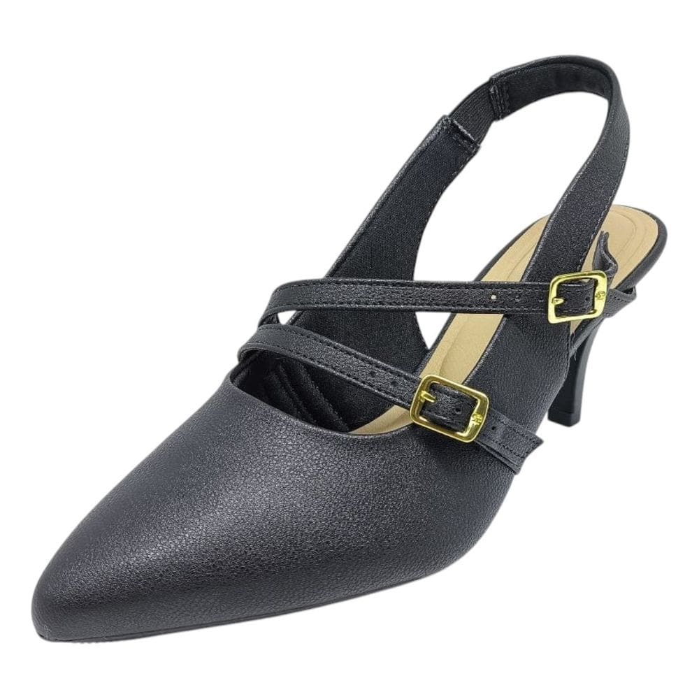 Scarpin Slingback  Ultra Conforto Salto Fino Médio Modare