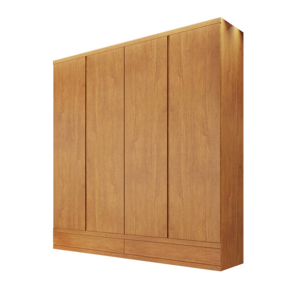 Guarda-roupa 4 portas 5 gavetas MDF Paris-Nature Bianchi
