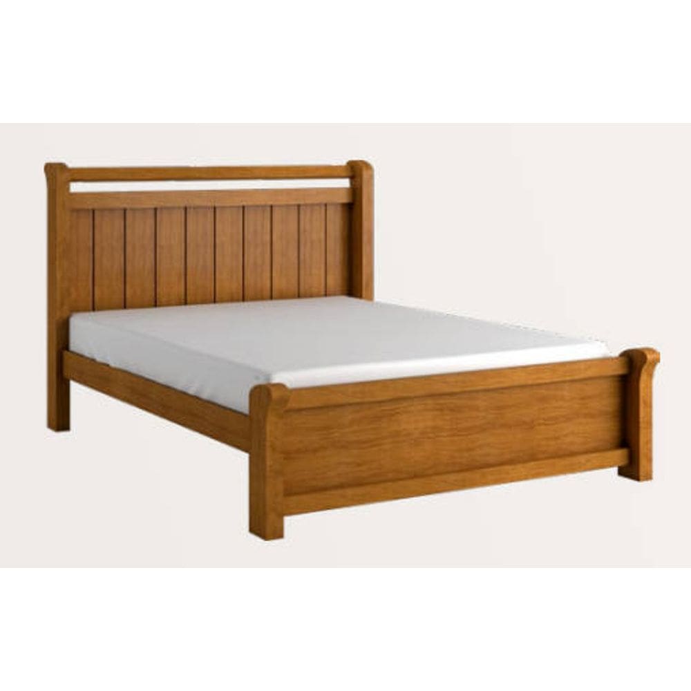 Cama Casal Queen 1,60m MDF reforçada - Zara -Nature - Bianchi Móveis