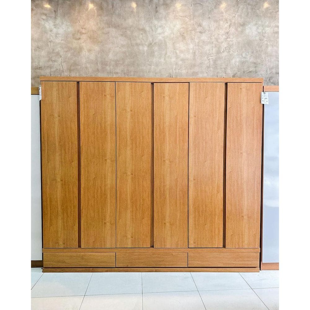 Guarda-roupa 6 portas 9 gavetas 2,70m Paris-Nature Bianchi