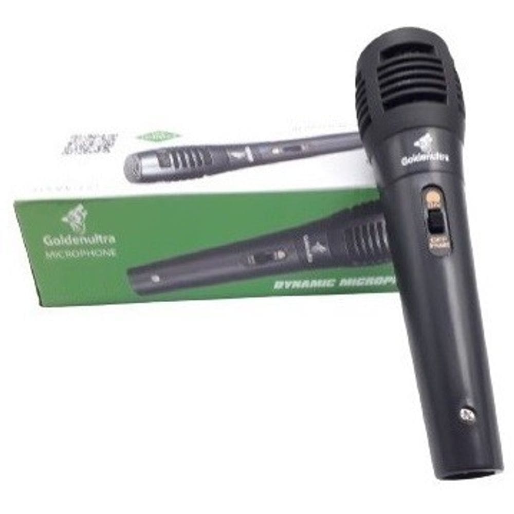 Microfone Golden Ultra Com Cabo De 3M Preto - P10