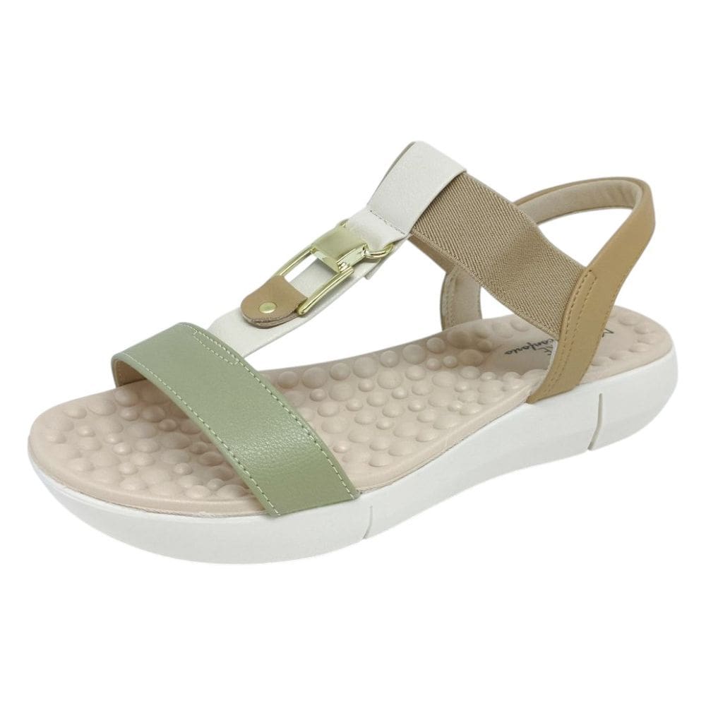 Sandália Feminina Ultra Conforto Circulação Flatform Modare