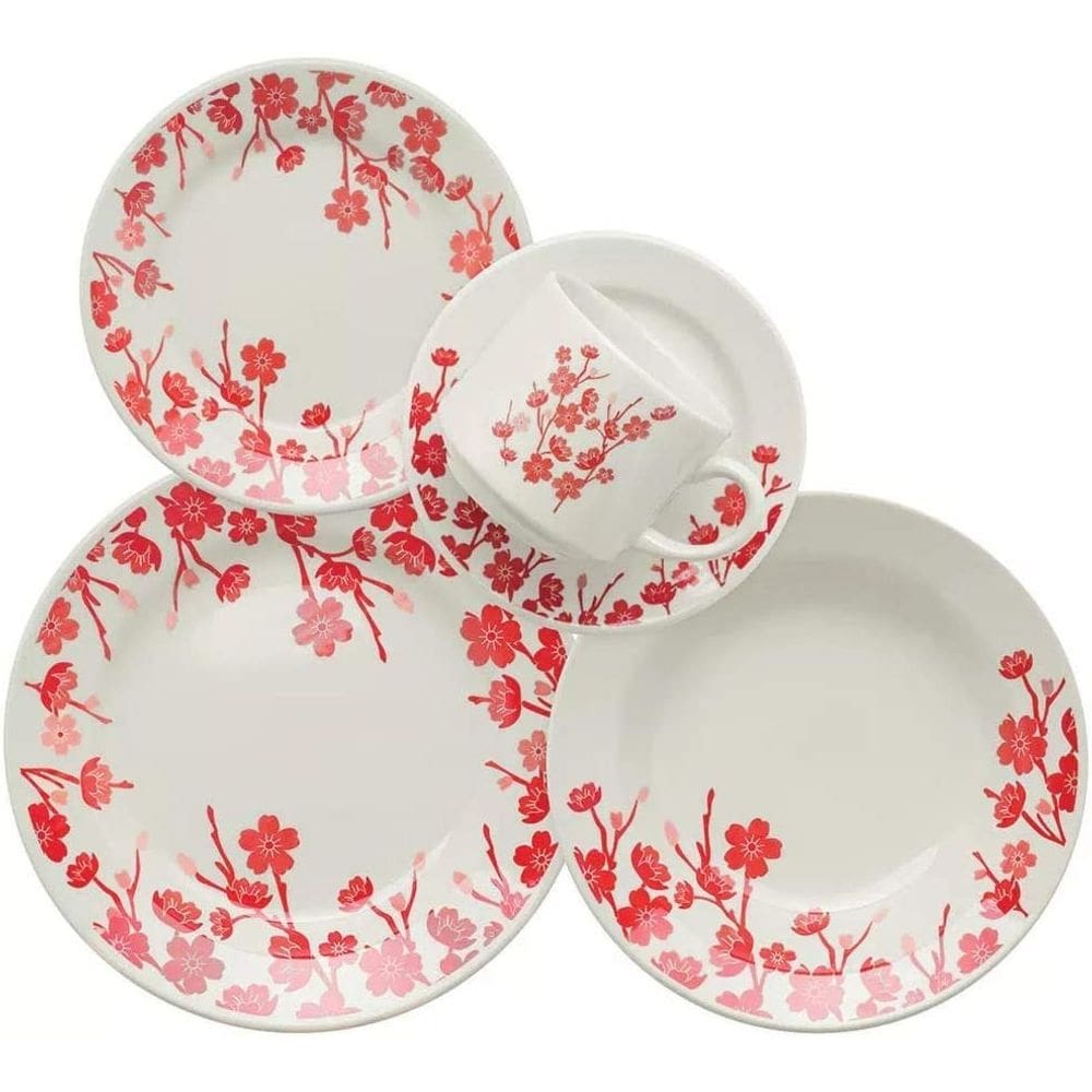 Jogo De Jantar 20 Pc Oxford Ramys Ceramica Alto Brilho