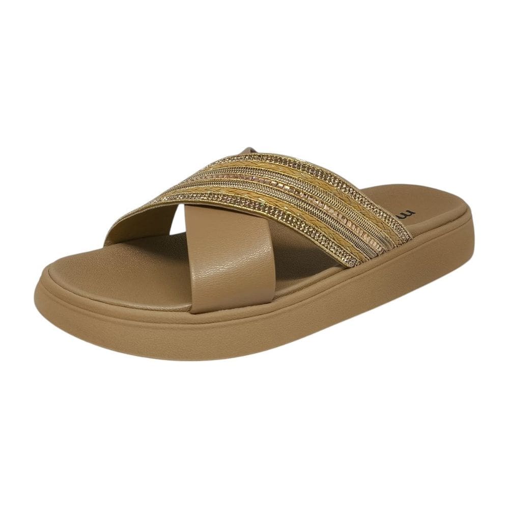 Chinelo Feminino Slide Conforto Brilho Estilo Moleca