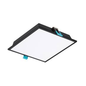 Plafon De Led Deep Quadrado Recuado 18W Branco Neutro - Preto - Delis