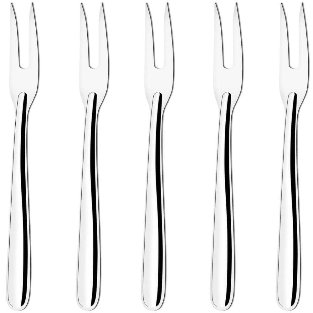 Kit 5 Garfos Trinchante para Churrasco 24,5cm Inox Utensílio Gourmet Carne Taumer