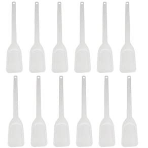 Conjunto 12 Espátulas Plásticas Industriais 74cm Brancas Pás para Restaurantes Refeitórios Escolas
