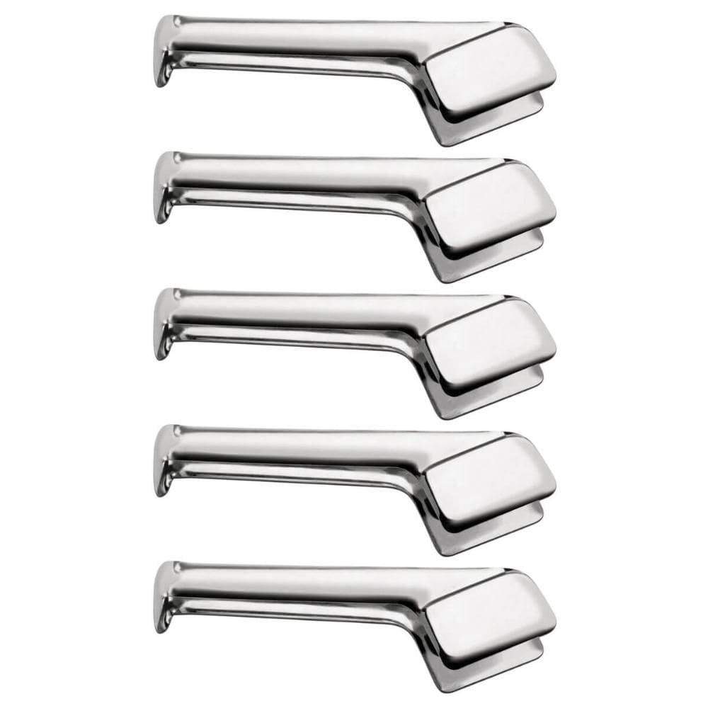 Kit 5 Pegadores 18cm para Servir Inox Multiuso Macarrão Massa Carne Salada Taumer