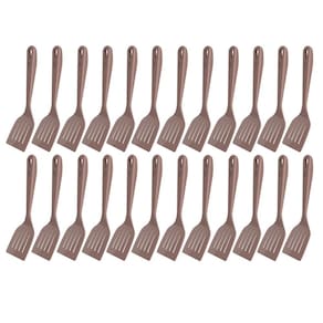 Kit 24 Espátulas Culinárias Retas Nylon Restaurante Lanchonete Kitch Crippa Amêndoa