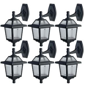 Conjunto 6 Arandelas Coloniais 39cm Luminárias de Parede Preto Fosco Jardim Cabeceiras