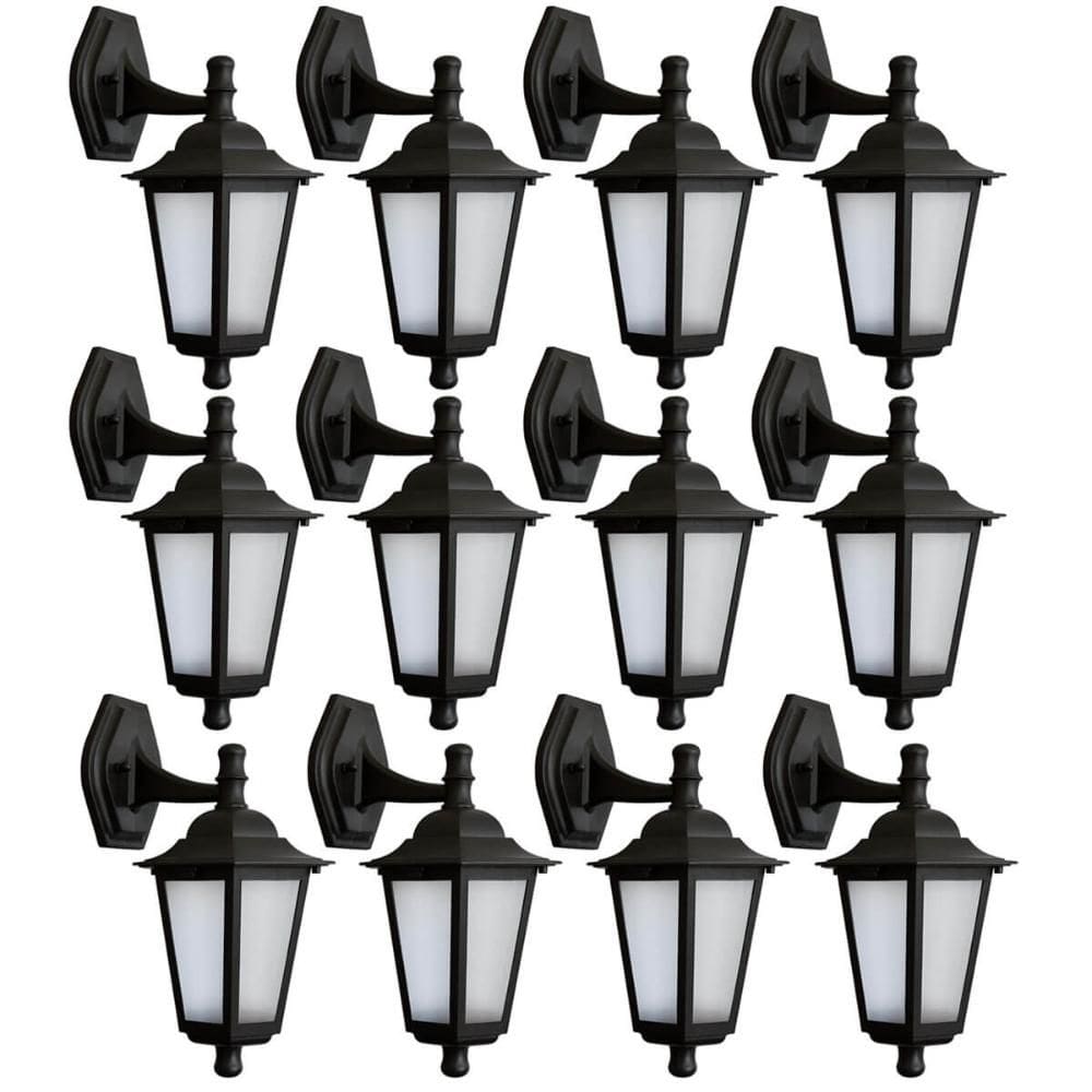Kit 12 Arandelas Coloniais Pretas Bivolt Luminárias de Parede Grega Jardim Pátio Dital