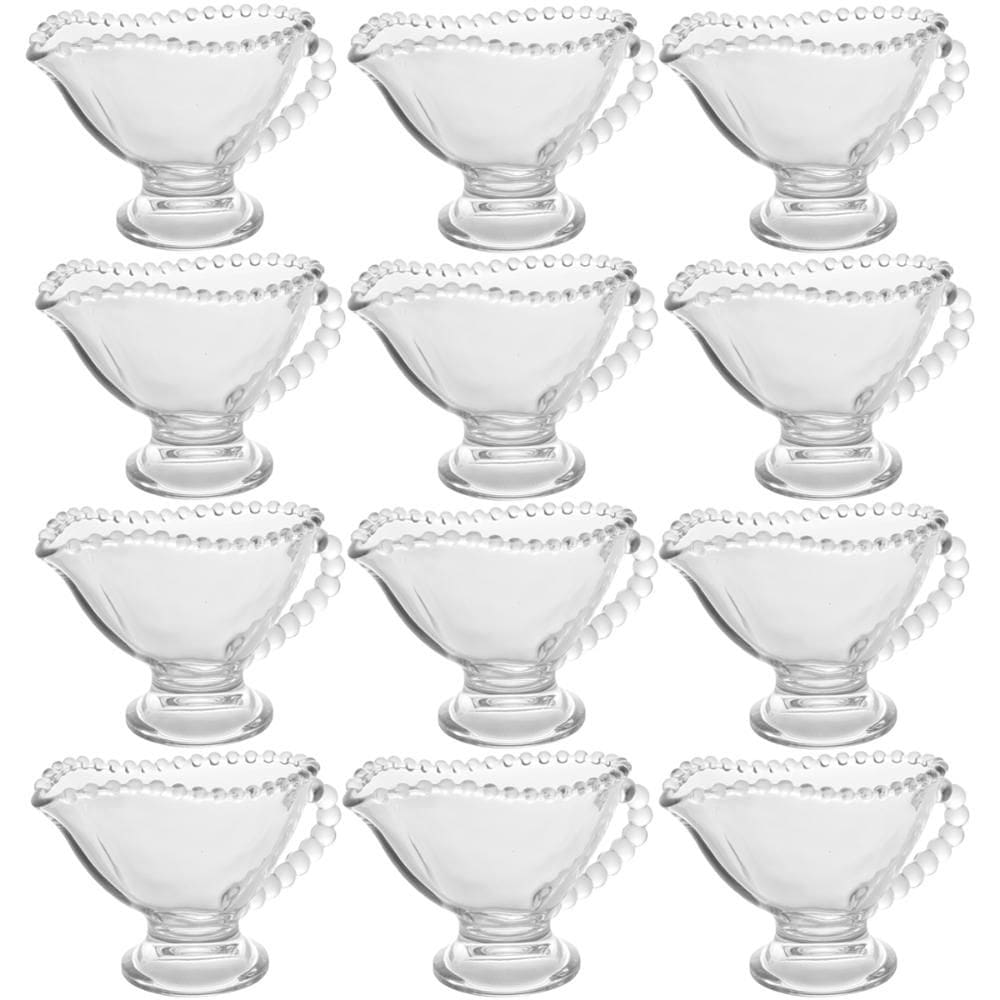 12 Molheiras de Cristal com Alça 140ml para Hotéis Pousadas Servir Molhos Caldas Wolff