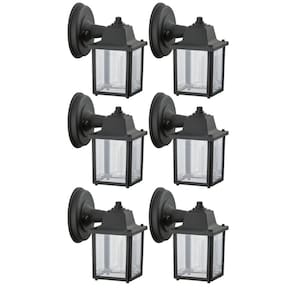 Jogo 6 Arandelas Clássicas Vintage Retro Grega Preta Luminária E27 Bivolt Jardim Muro Dital