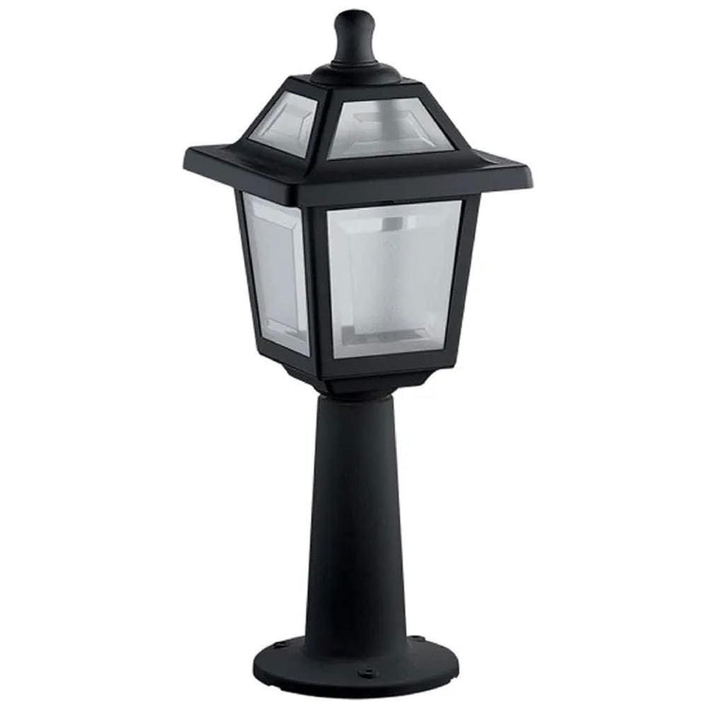 Luminária De Chão Poste Balizador Colonial De Jardim Preto 45x18cm Externo Ravena