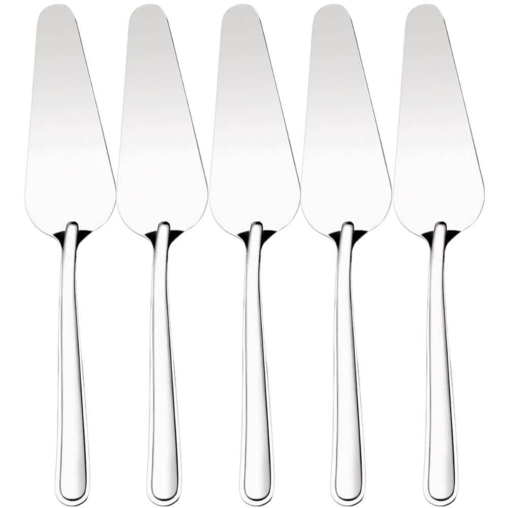 Kit 5 Espátulas para Cortar Bolos Tortas 23cm Inox Pá Cortadora de Fatia Taumer