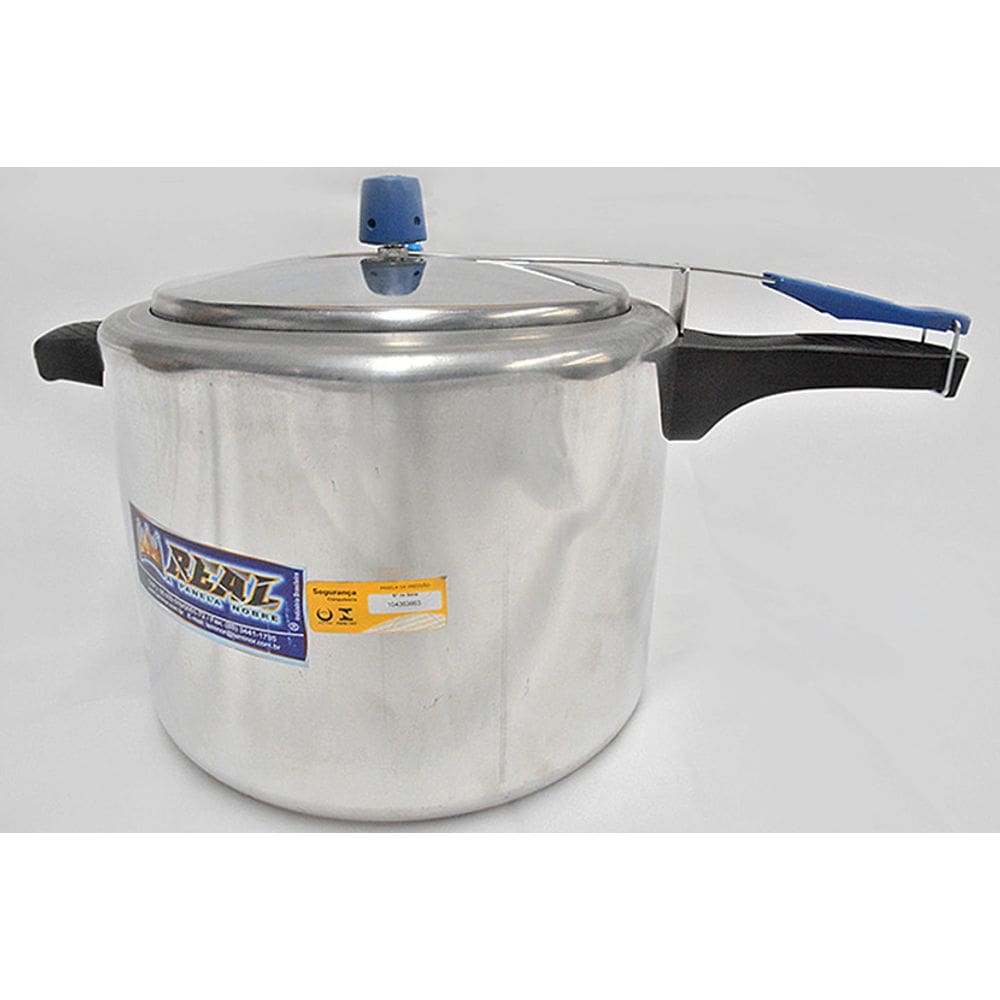 Panela de Pressao 10L Fechamento Interno Polida Aluminio Real