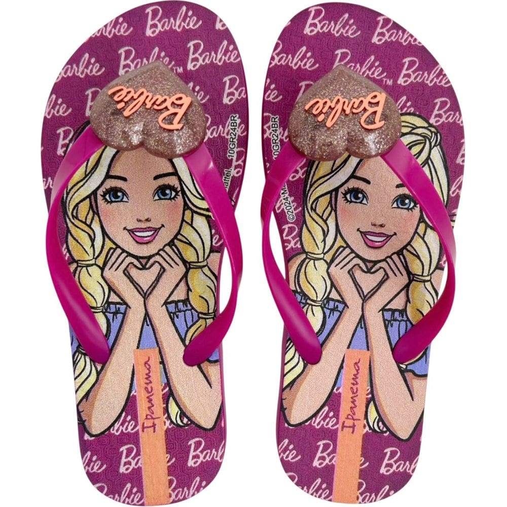 Chinelo Dedo Infantil Menina Borracha Ipanema Barbie Style 25729