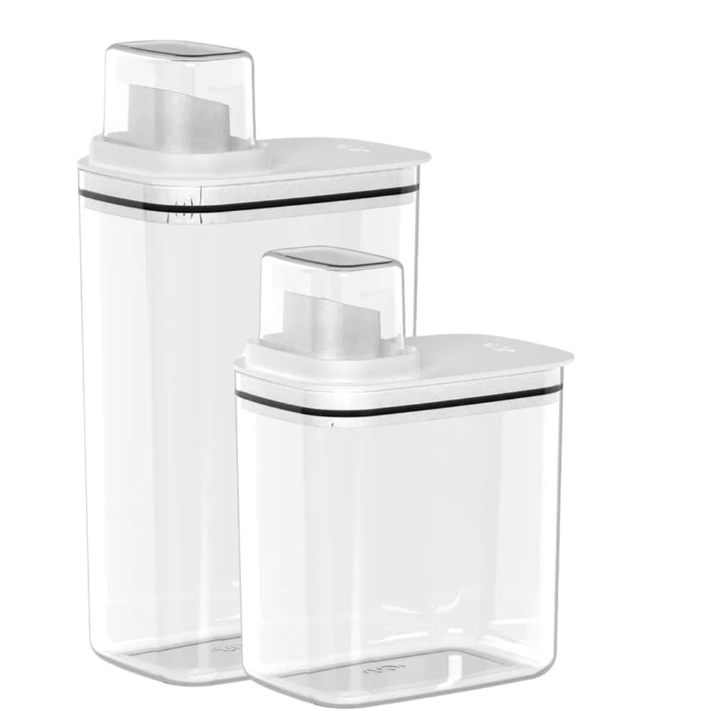 Kit Dispenser Organizador de acrílico Lavanderia 2,3l + 1,5l Ou