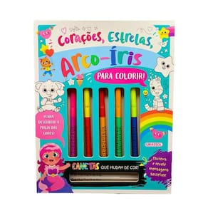 Mania Colorida: Corações, Estrelas e Arco-íris - para Colorir com Canetas Que Mudam de Cor!
